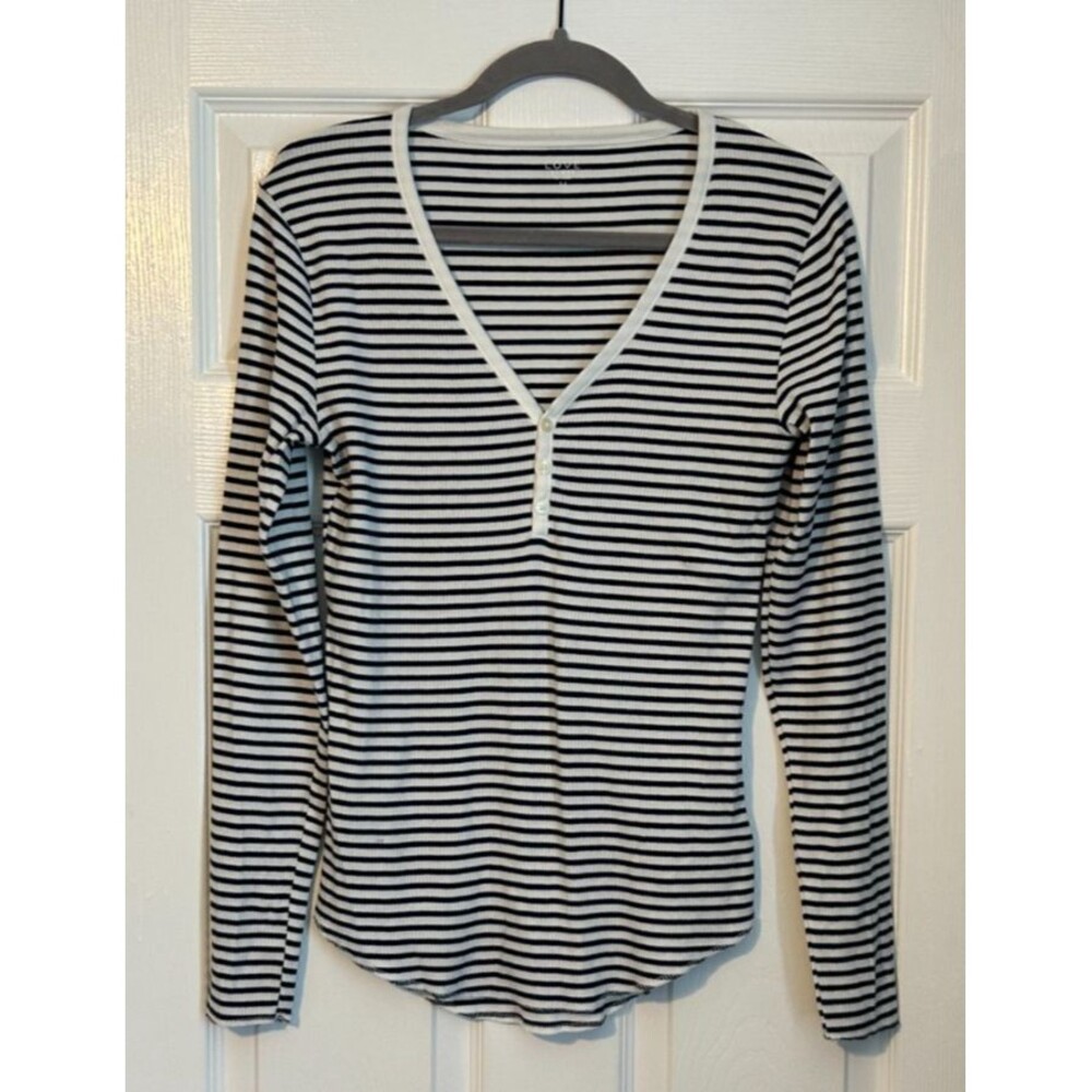 Love By Gap Sweater, Blue and White stripe, Size Medium